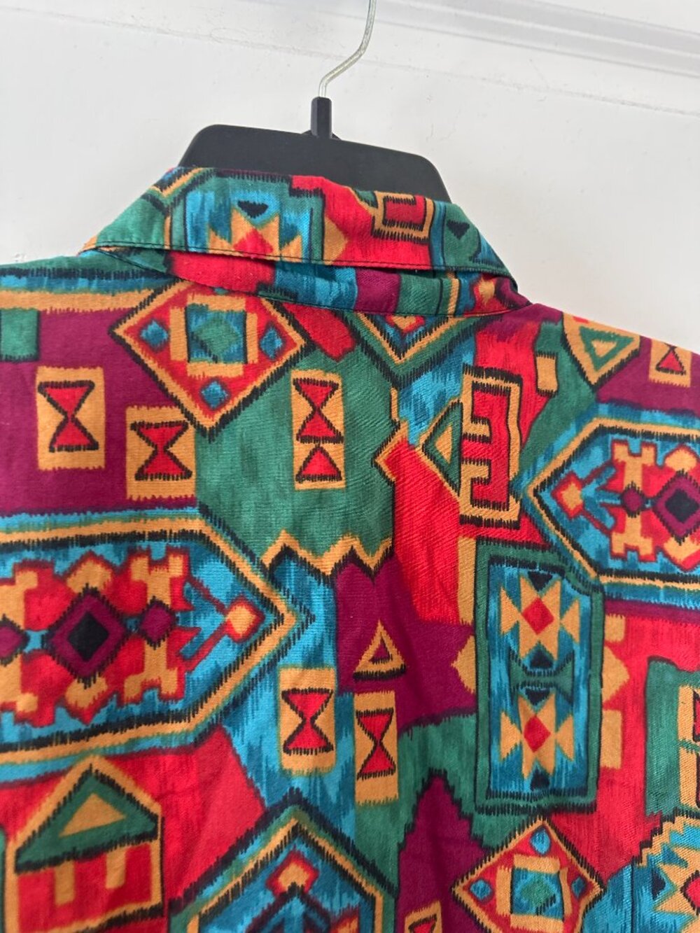 Vintage 80s Katie Brooke Colorful Soutwestern Geometric Blazer Women's Sz Large - Picture 8 of 12